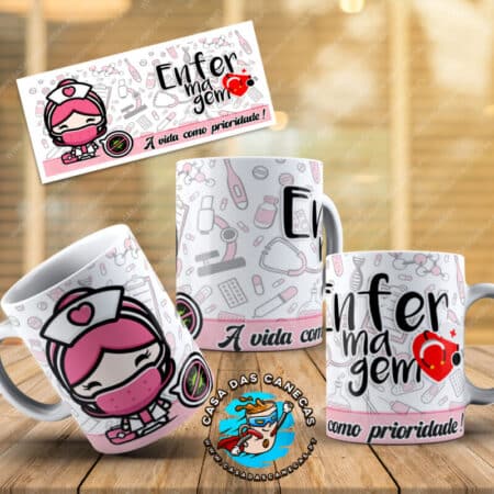 Caneca Profissões - Enfermagem