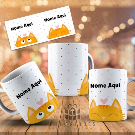 Caneca Gatos a espreitar - 17 cores disponiveis