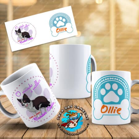 Caneca Raças de Cães com nome - Border Collie