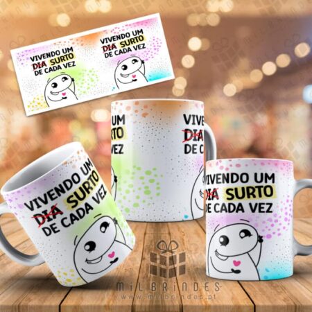 Caneca Vivendo um surto de cada vez