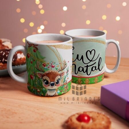 Caneca Natal Rena Fofa - Modelo 10