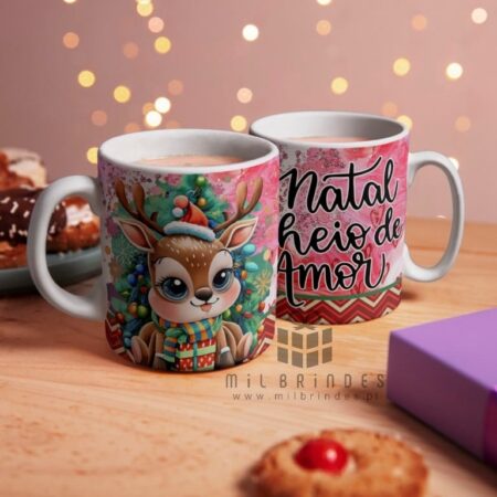 Caneca Natal Rena Fofa - Modelo 5
