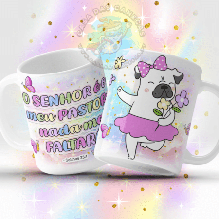 Caneca Versículos Fofinhos - O Senhor é o meu Pastor