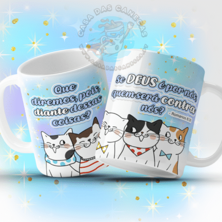 Caneca Versículos Fofinhos - Se Deus é por nós