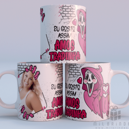 Caneca Amostradinho com foto - Em Rosa ou Preto
