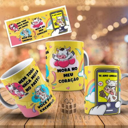 Caneca Amigas - Nem toda a vaca mora no pasto