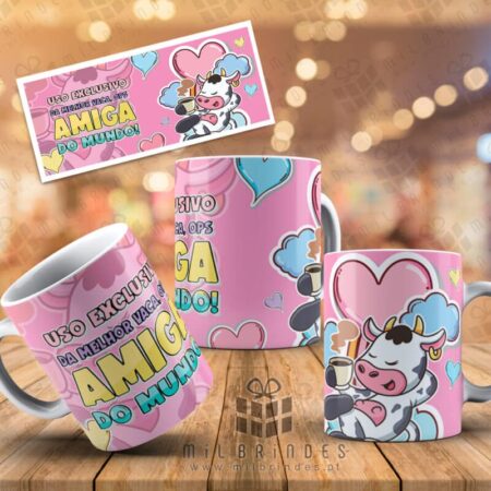 Caneca Amigas - Uso exclusivo da melhor vaca