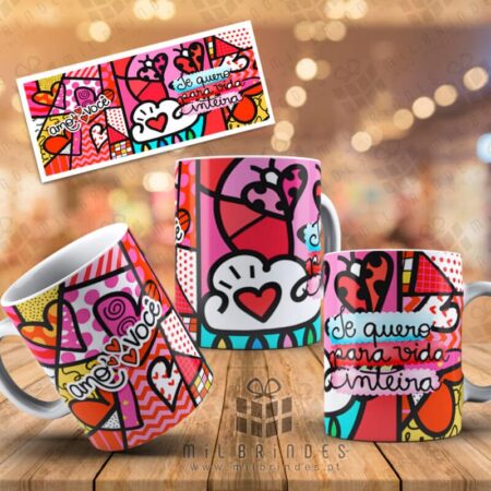 Caneca Te quero para vida inteira