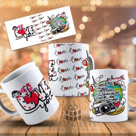 Caneca Você é meu destino em qualquer parte do mundo