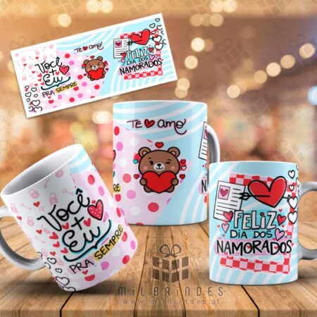 Caneca Você + Eu para sempre ursinho