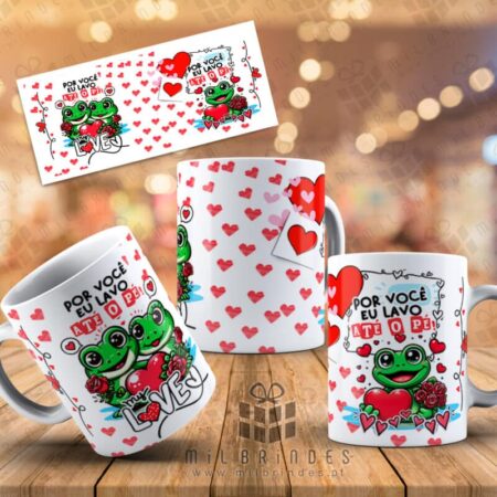 Caneca Por você eu lavo até o pé