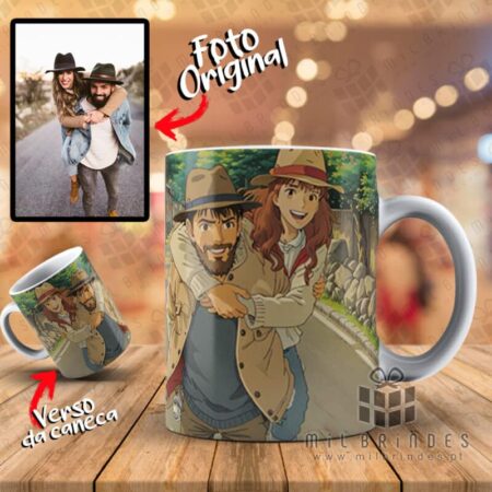 Caneca Personalizada com foto convertida estilo Ghibli, Anime/cartoon Japonês